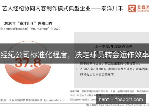 经纪公司标准化程度，决定球员转会运作效率